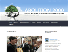 Tablet Screenshot of abolition2000.org